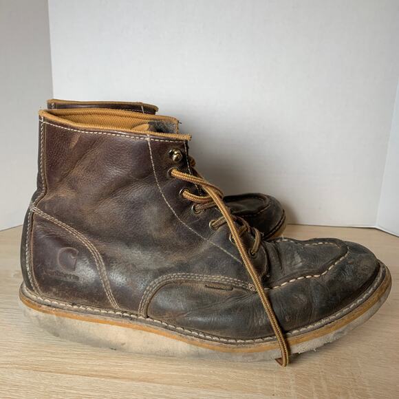 Carhartt CMW6095 Waterproof Wedge Work Boots for Men Brown Leather 13 main image 5